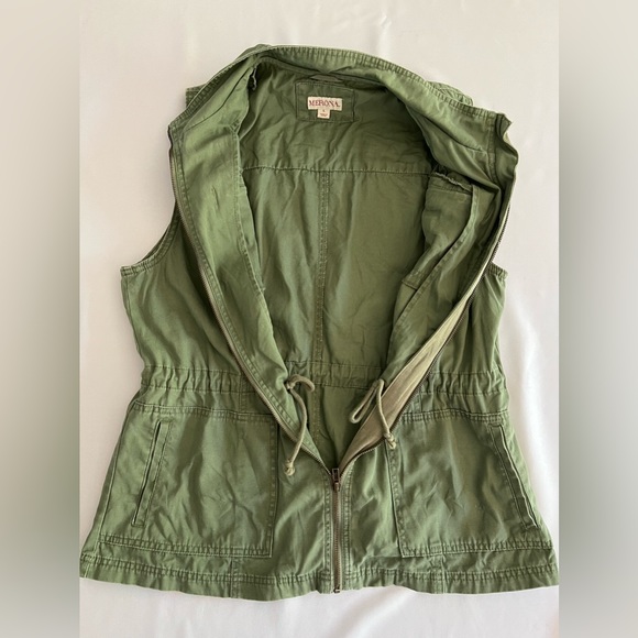Merona Army Green Cargo Vest Jacket - Picture 7 of 12